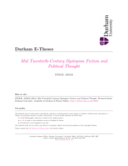 Durham E-Theses Mid Twentieth-Century Dystopian Fiction