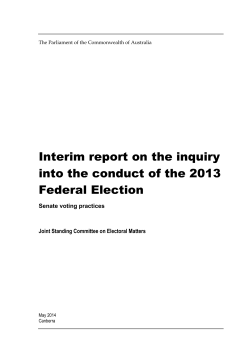 Interim report - Parliament of Australia