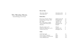 Drinks - The Monday Room