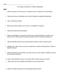 Macbeth Study Guide