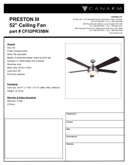 PRESTON III 52&rdquo; Ceiling Fan