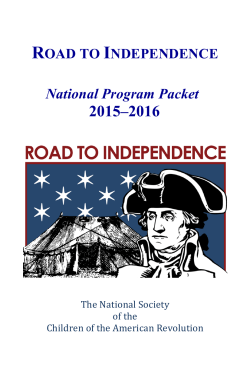 National Program Packet - National Society Children of the
