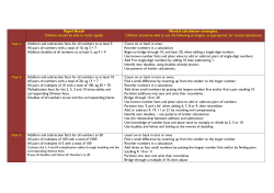 Mental calculation strategies. Children should be able to use the follow