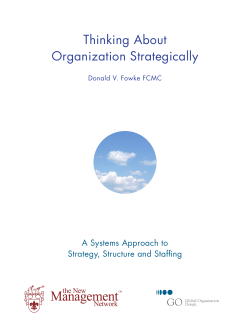 Thinking About Organization Strategically
