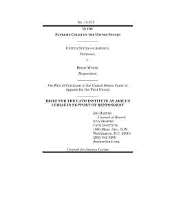 No. 13-212 Petitioner, v. Respondent. On Writ of Certiorari to the