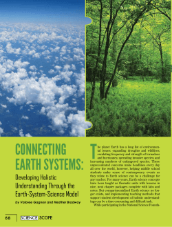 ConneCTing earTh SySTemS - National Science Teachers