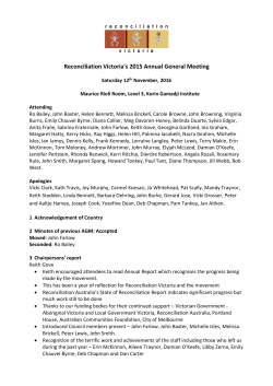 2016 AGM minutes - Reconciliation Victoria