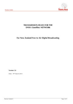 Freeview Satellite DTH Tranmission Rules v1.8