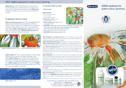AQUA mediums for water-colour painting