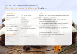 Pumpkin, cinnamon and orange traybake