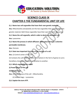 chapter-5 "the fundamental unit of life"