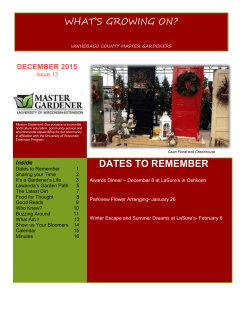 December 2015 - Winnebago County Master Gardeners