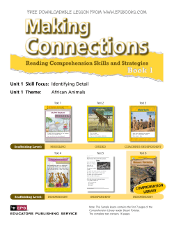 Unit 1 Skill Focus: Identifying Detail