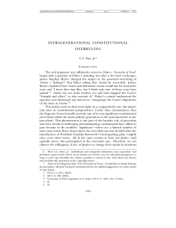 INTRAGENERATIONAL CONSTITUTIONAL OVERRULING