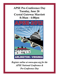 2012 APSE National Conference Pre