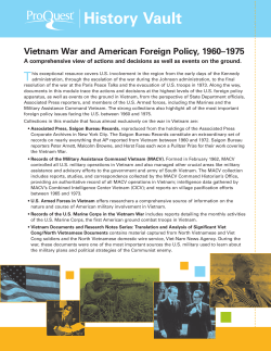 ProQuest - Vietnam War and American Foreign Policy Module |