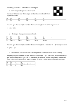 Learning Session 2 &ndash; Chessboard rectangles 1. How many