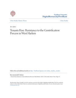 Tenants Rise: Resistance to the Gentrification Process in West Harlem
