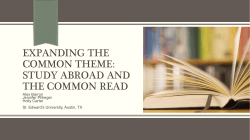 expanding the common theme: study abroad and the common read