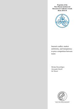 Internal conflict, market uniformity, and transparency in price