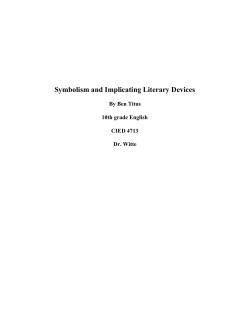 Symbolism and Implicating Literary Devices