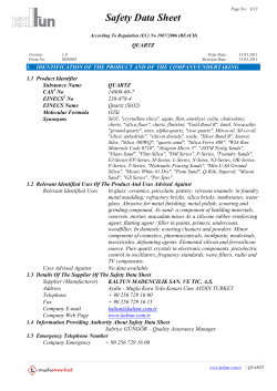 Safety Data Sheet - Kaltun Madencilik