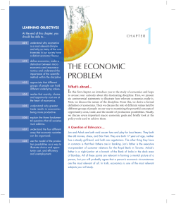 THE ECONOMIC PROBLEM