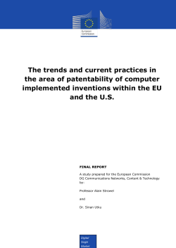The trends and current practices in the area of patentability of