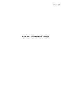 Concepts of UWH stick design