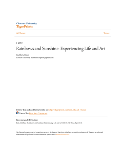 Rainbows and Sunshine: Experiencing Life and Art