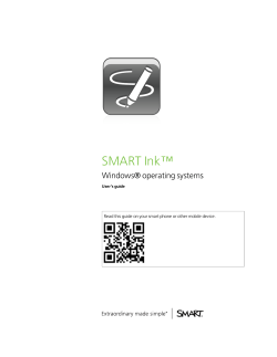 SMART Ink User`s Guide for Windows Operating Systems