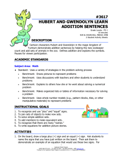 3617 hubert and gwendolyn learn addition sentences
