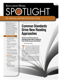 Common Standards Drive New Reading Approaches