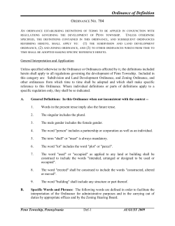 ORDINANCE NO - Penn Township