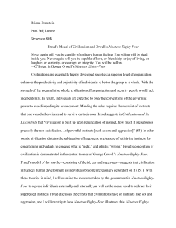 Freud`s Model of Civilization and Orwell`s Nineteen Eighty-Four