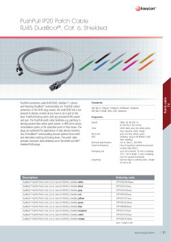 PushPull IP20 Patch Cable RJ45 DualBoot&reg;, Cat. 6, Shielded