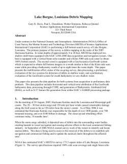 Lake Borgne, Louisiana Debris Mapping