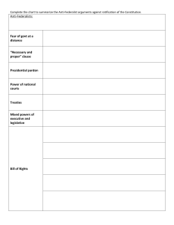 Anti-Federalists: Fear of govt at a distance &ldquo;Necessary and proper