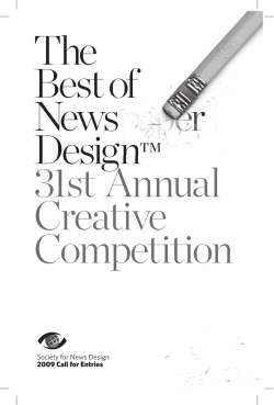 The Best of Newspaper Design&trade; 31st annual Creative Competition