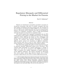 Sukhatme, Regulatory Monopoly and Differential Pricing in the