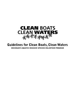 Guidelines for Clean Boats, Clean Waters