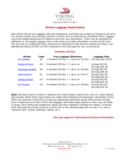 Airline Luggage Restrictions