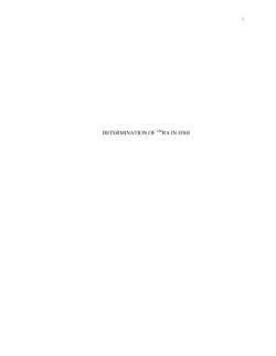 Determination of 226Ra In Fish Using Liquid