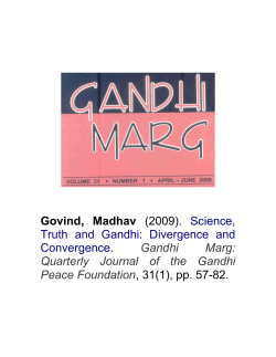 Govind, Madhav (2009). Science, Truth and Gandhi: Divergence