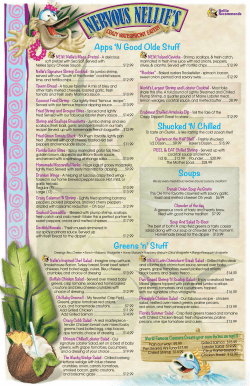 Nervous Nellies Fort Myers Beach Food Menu