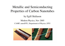 Metallic and Semiconducting Properties of Carbon Nanotubes