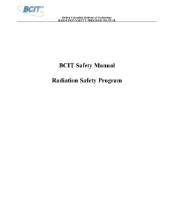 bcit : : ssem : : radiation safety manual