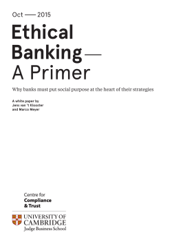 Ethical Banking - Cambridge Judge Business School