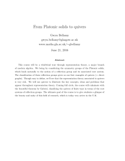 From Platonic solids to quivers