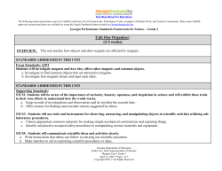 Magnets - Georgia Standards